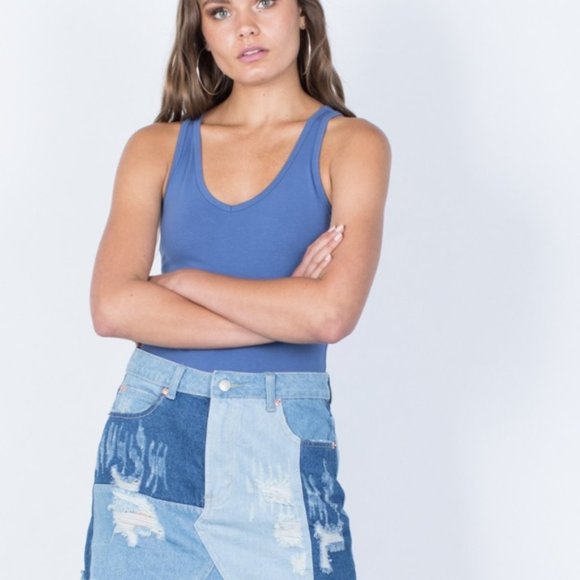 GO-TO BASIC BLUE BODYSUIT - Picture 3 of 4